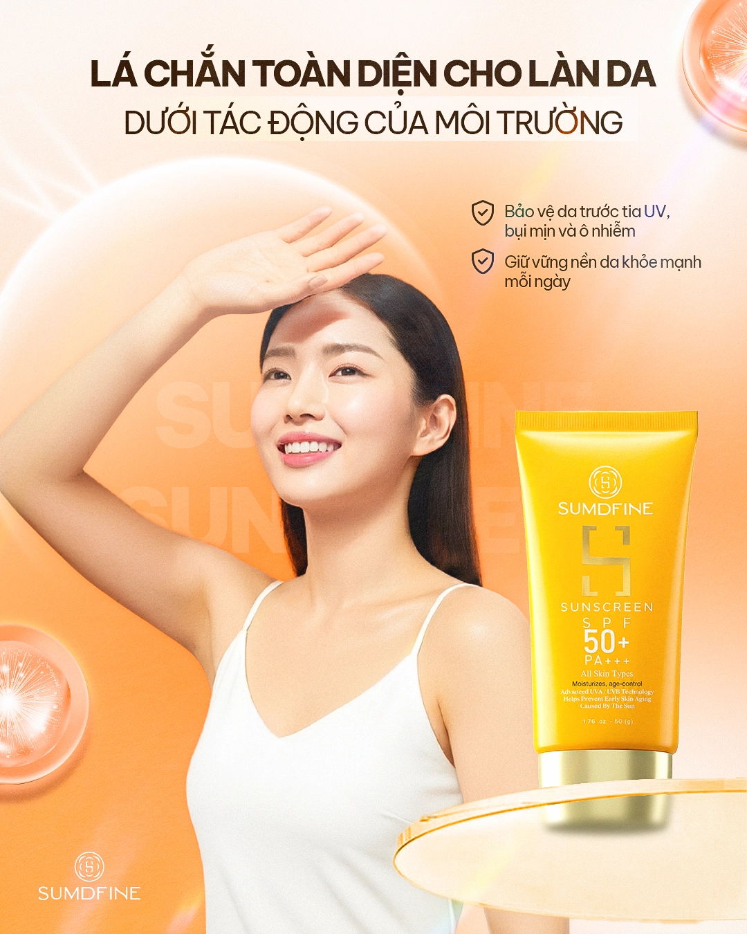 Sumdfine - Lá chắn toàn diện cho làn da dưới tác động của môi trường