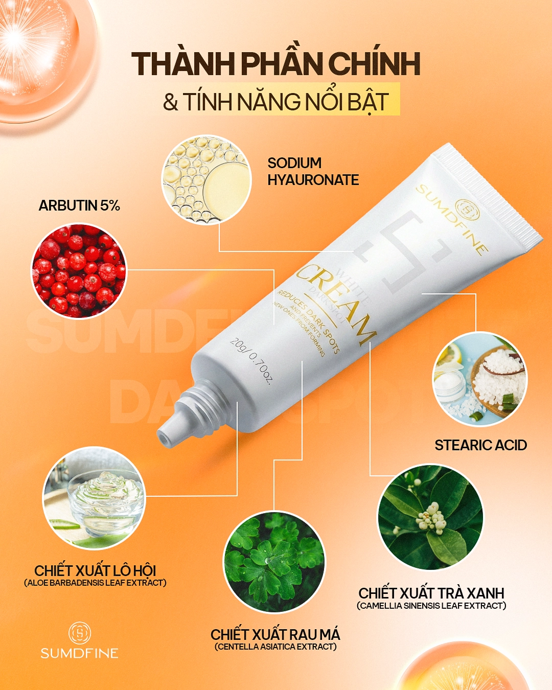 Thành phần của Kem trị nám Sumdfine