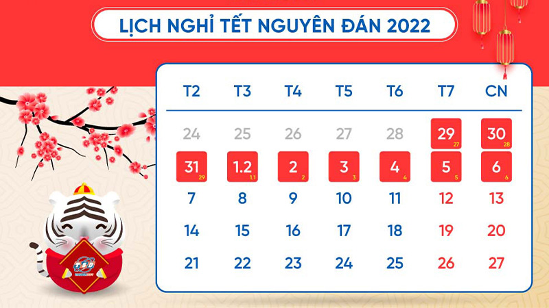 THÔNG BÁO LỊCH NGHỈ TẾT NHÂM DẦN 2022 1 lich nghi tet nguyen dan 2022 cac ngan hang 16419809093462073705282