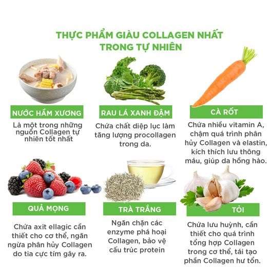 Thực phẩm giàu collagen