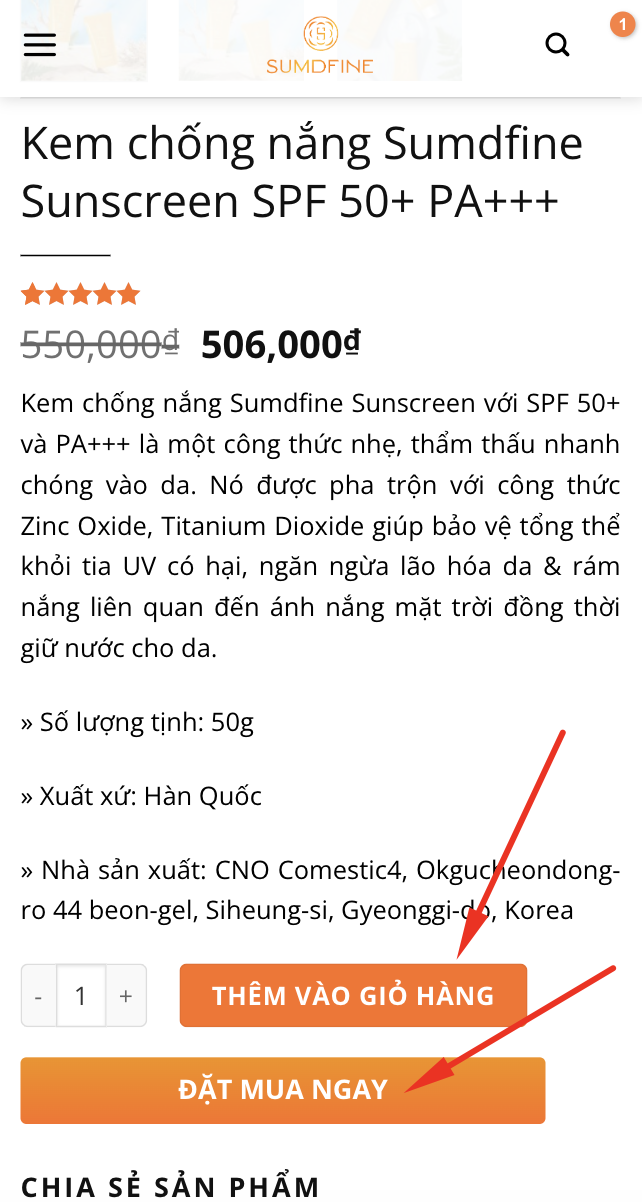Hướng dẫn mua hàng và thanh toán tại Sumdfine.com 1 Các bước mua hàng trên Sumdfine
