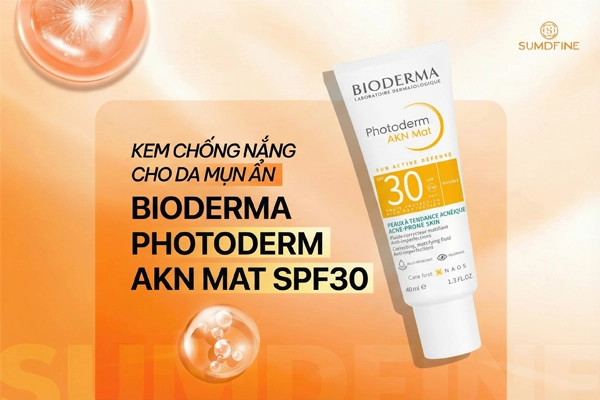 Top 10 kem chống nắng cho da mụn ẩn không gây bít tắc 2026 6 Kem chống nắng cho da mụn ẩn Bioderma Photoderm Akn Mat SPF30