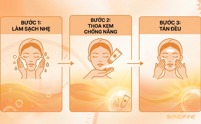 Các bước thoa kem chống nắng cho da lúc 17h chiều