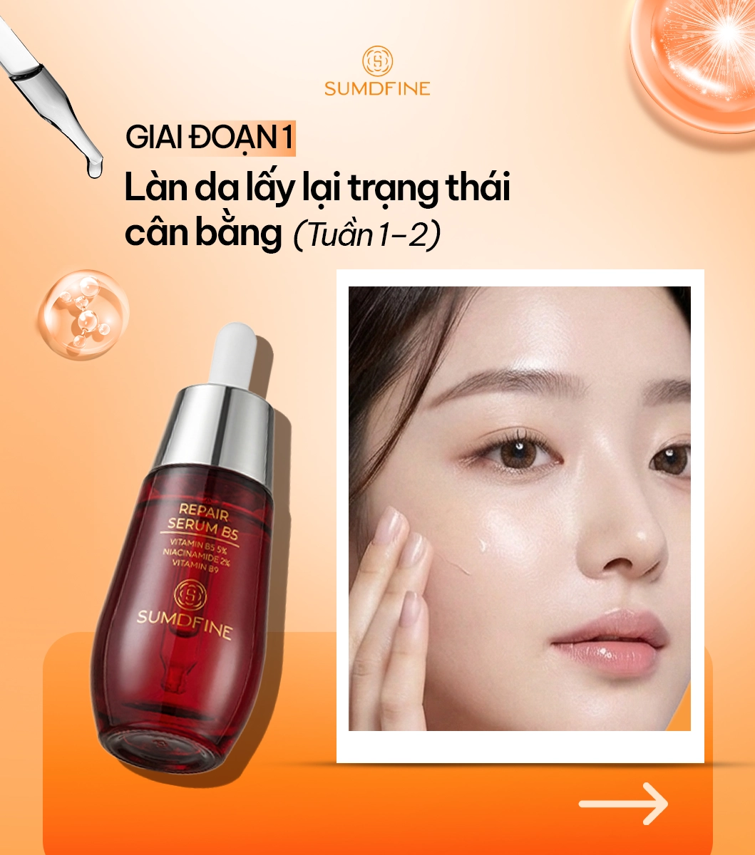 Review bộ sản phẩm Sumdfine chăm sóc da toàn diện