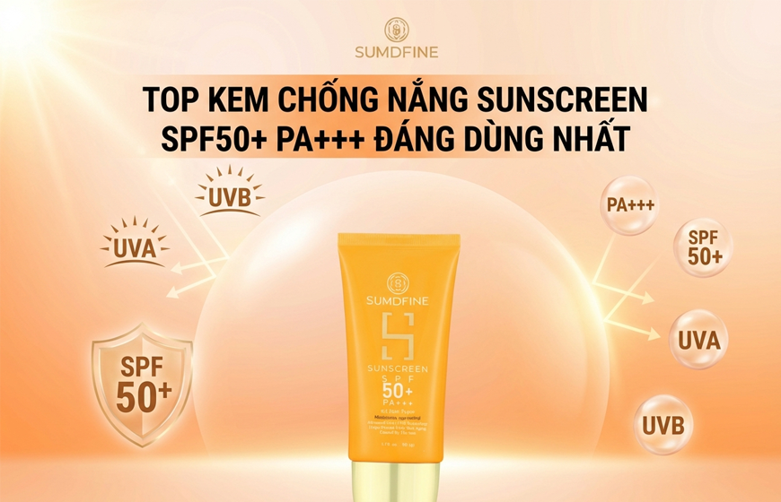 Top kem chống nắng sunscreen spf50+ pa+++
