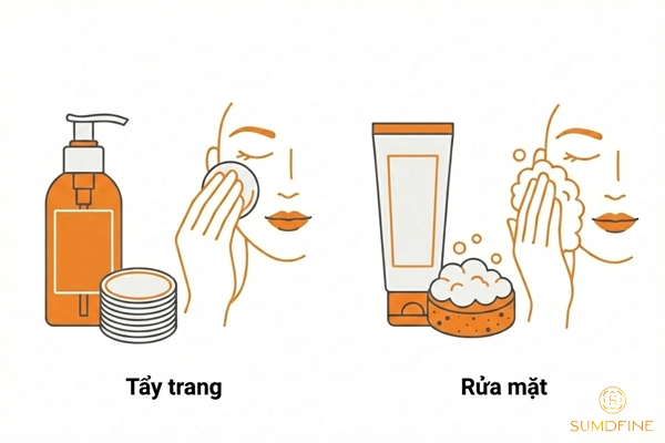 7 Nguyên nhân dùng kem chống nắng bị nổi mụn & cách xử lý nhanh 4 Giảm mụn do kem chống nắng bằng phương pháp làm sạch kép