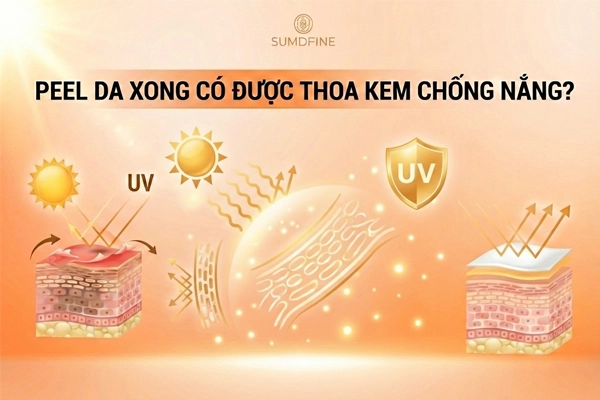 Thoa kem chống nắng sau khi peel da