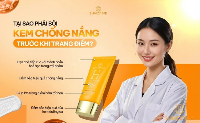 Lý do bạn nên thoa kem chống nắng trước khi trang điểm