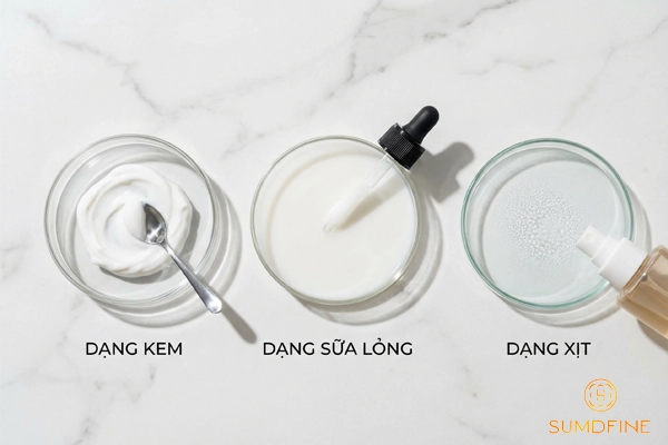 Các dạng kết cấu của kem chống nắng