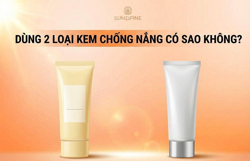 Dùng 2 loại kem chống nắng dùng lúc có sao không?