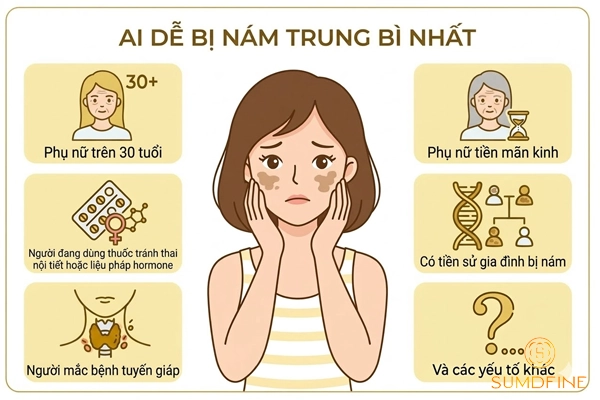 Những đối tượng dễ bị nám trung bì nhất