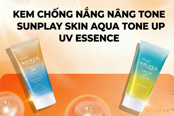 Top 10 kem chống nắng nâng tone cho da dầu - da sáng, kiềm nhờn hiệu quả 6 KCN Sunplay Skin Aqua Tone Up UV Essence SPF50+ PA++++ nâng tông cho da dầu