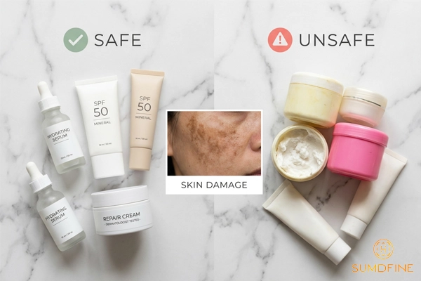 Bị nám da do dùng mỹ phẩm kém chất lượng