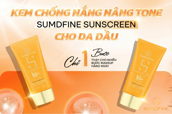 Top 10 kem chống nắng nâng tone cho da dầu - da sáng, kiềm nhờn hiệu quả 3 Sumdfine Sunscreen - kem chống nắng nâng tone cho da dầu hiệu quả