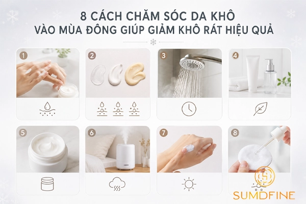 Những cách xử lý tình trạng khô da vào mùa đông
