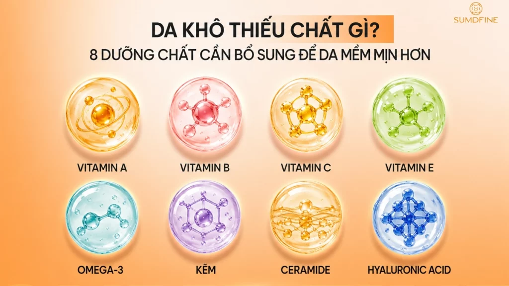 Da khô là do thiếu chất gì?