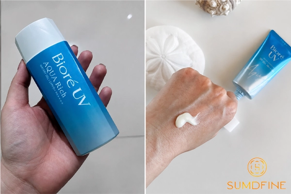 Gợi ý 8 kem chống nắng hỗ trợ dưỡng ẩm hiệu quả, làm mềm mịn da không bết dính 4 Bioré UV Aqua Rich Watery Essence SPF50+ PA++++ - kem chống nắng hỗ trợ dưỡng ẩm