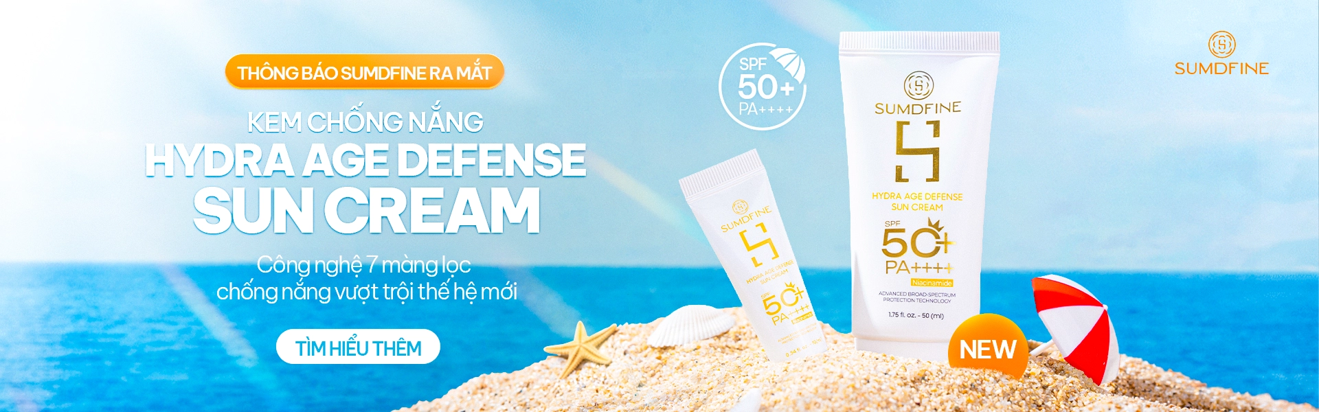 Ra mắt Kem chống nắng Sumdfine Hydra Age Defense