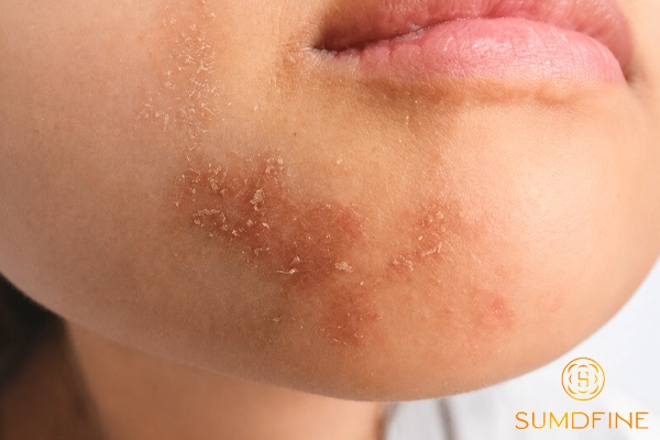 5 nguyên nhân khiến da bị khô rát, bong vảy khi dùng vitamin C & Cách xử lý 2 Ảnh da khô do sử dụng serum vitamin C