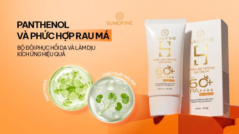 Panthenol và phức hợp rau má: Vì sao ngày càng được bổ sung trong kem chống nắng?