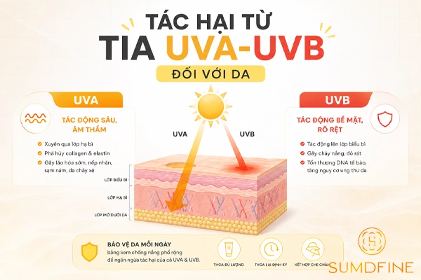 Tác hại từ tia UV đối với da