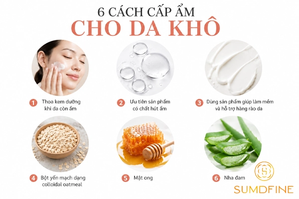 Những cách cấp ẩm cho da mặt khô tại nhà