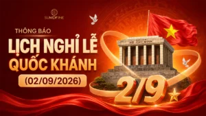 Sumdfine thông báo lịch nghỉ lễ quốc khánh 02/09/2026