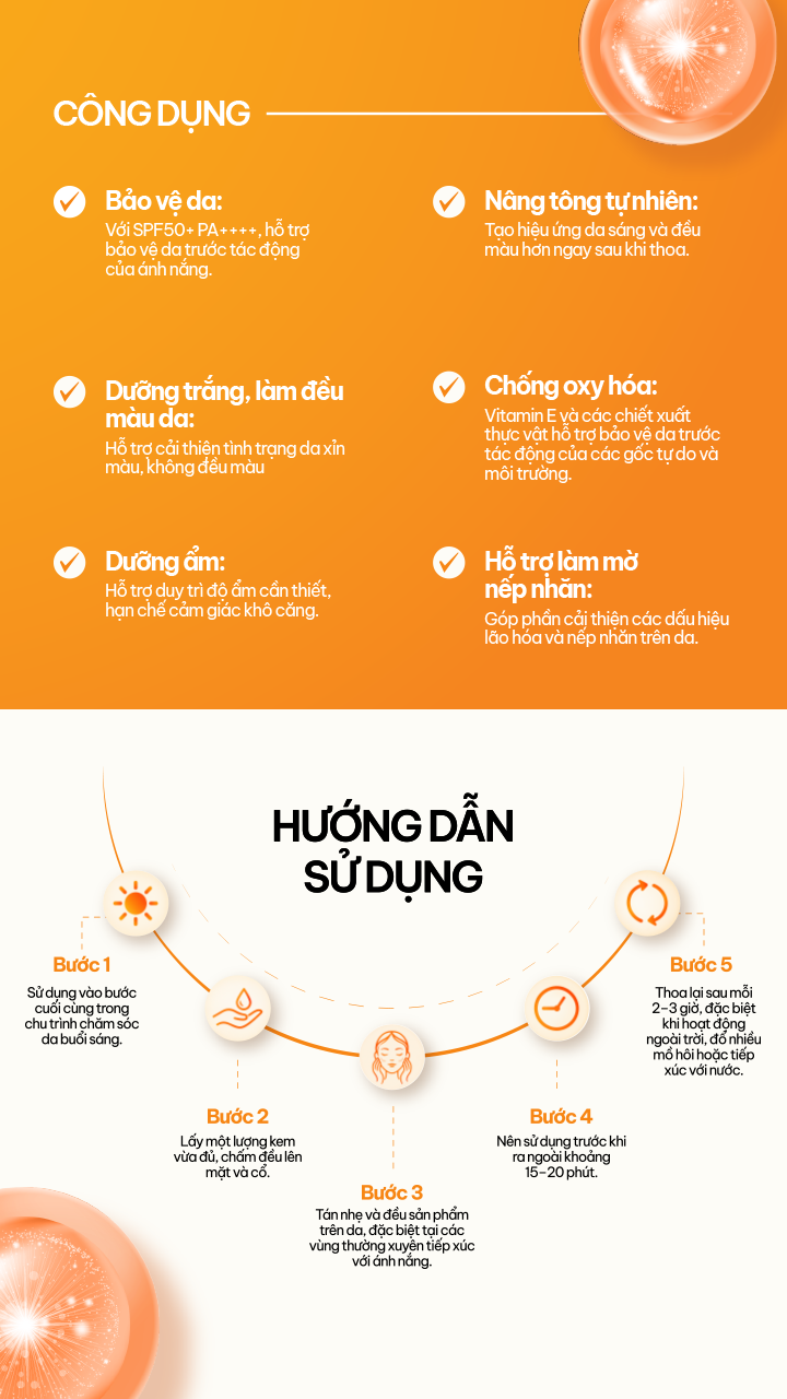 Cách dùng kem chống nắng sumdfine sunscreen spf50+ pa++++