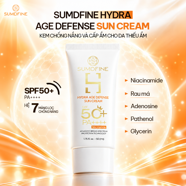 Kem chống nắng sumdfine hydra age defense cho da thiếu ẩm