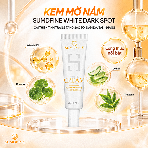 Sắc tố melanin là gì? Vai trò với da và mối liên hệ với nám, sạm 6 Sumdfine White Dark Spot cho da bị tăng sắc tố, nám tàn nhang