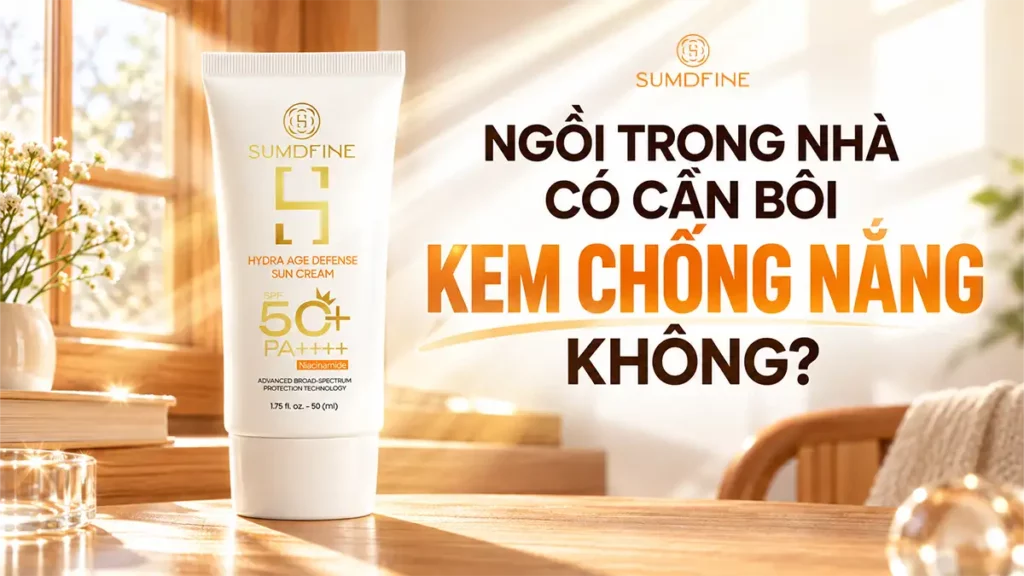 Ngồi trong nhà có cần dùng kem chống nắng không?