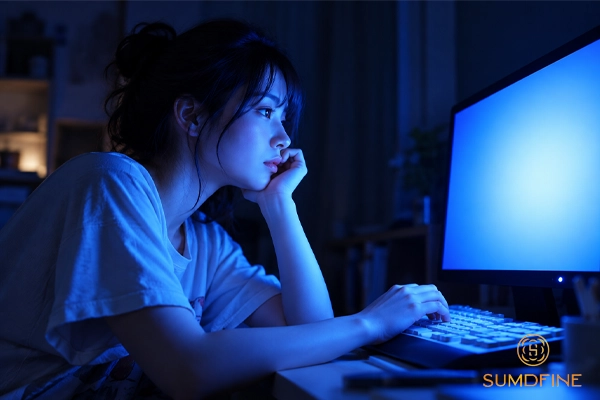 Phân biệt tia UV và ánh sáng xanh: Cái nào hại da hơn? 3 Ánh sáng xanh từ màn hình điện thoại