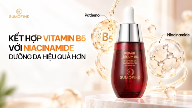 Kết hợp B5 và B3: Dùng chung niacinamide và B5 sao cho đúng