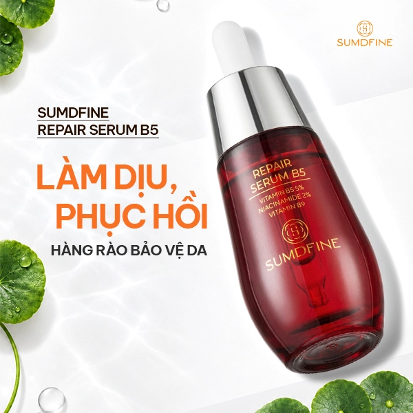 Top 6 serum rau má làm dịu và phục hồi da hiệu quả 2 Serum Sumdfine B5 với thành phần rau má