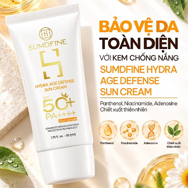 Da vùng cổ bị sạm đen: Nguyên nhân & 3 cách xử lý hiệu quả 9 Thoa kem chống nắng Sumdfine cho cả vùng cổ, gáy