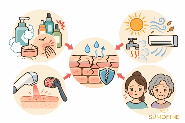 Nguyên nhân khiến hàng rào bảo vệ da bị tổn thương
